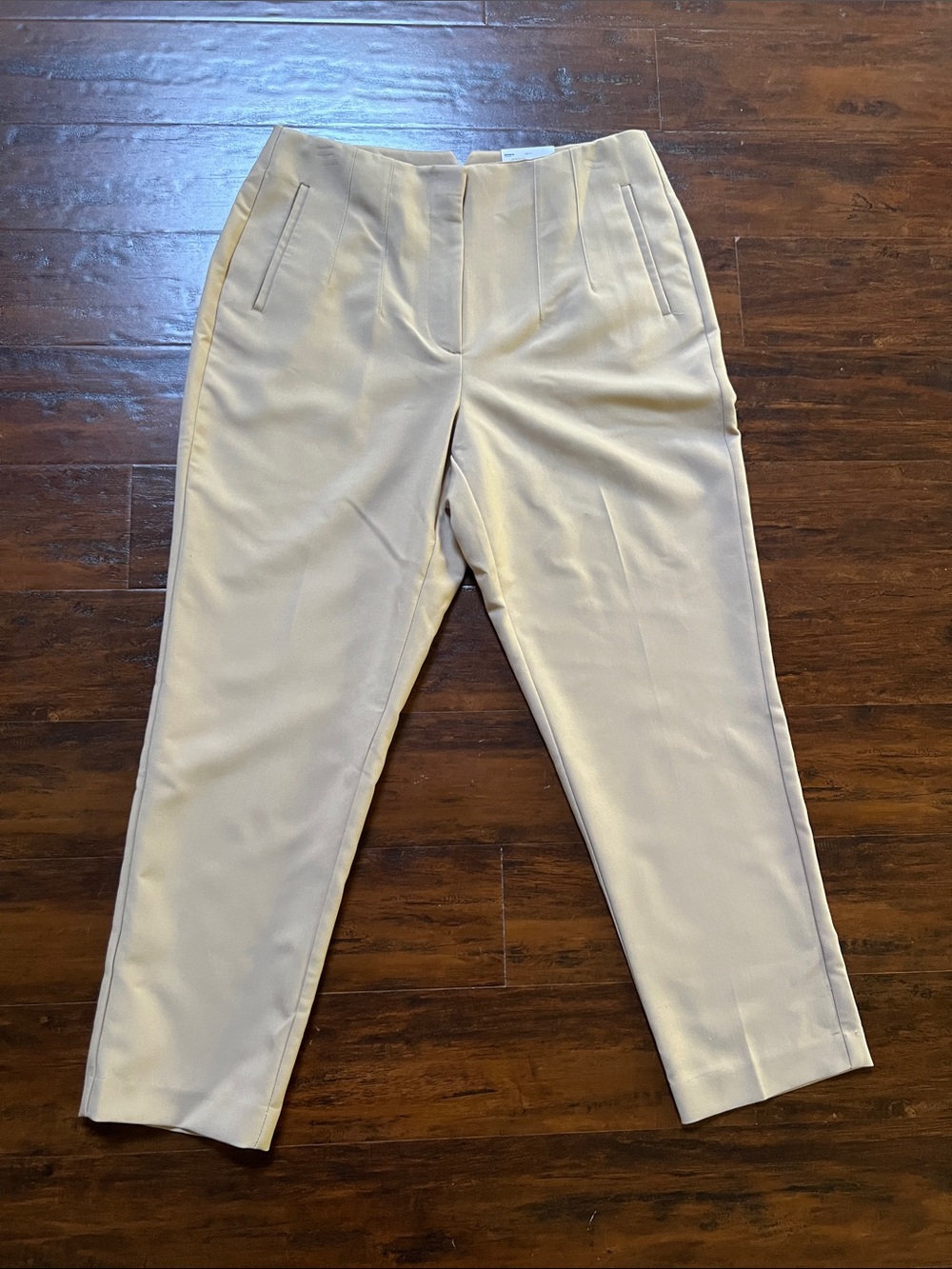 NWT Nine West High Waist Tapered Leg Khaki Slacks Size 12